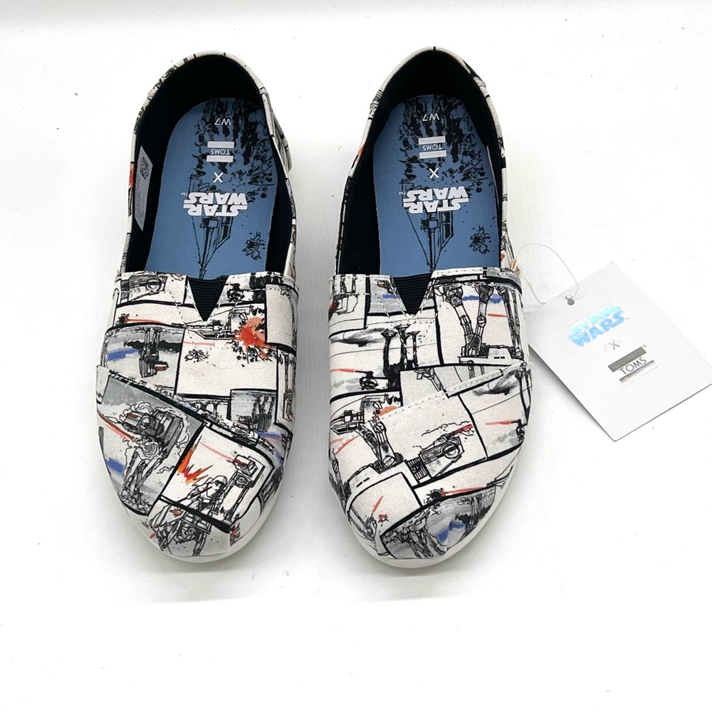 Toms Star Wars Themed Flats - Black, White, Blue
